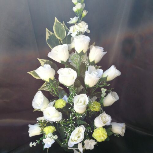 Composition de Fleurs Artificielles Lestée - CH 09 BLANC - Fleurs de qualité FRANCE