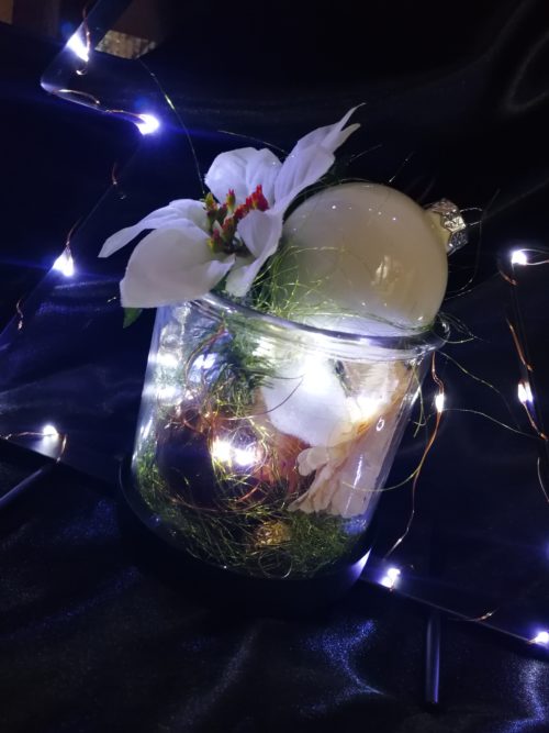 Photophore Sapin en verre et métal – Image 2