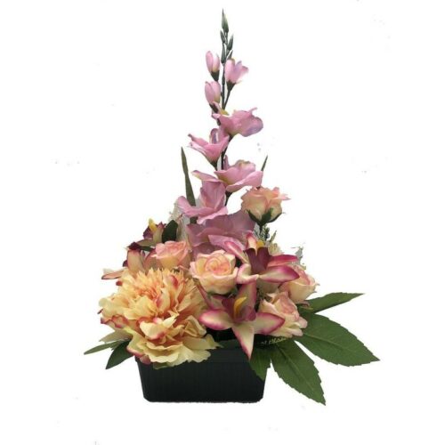 Composition de Fleurs Artificielles Lestée – Rouen ROSE