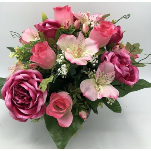 Composition de Fleurs Artificielles Lestée – Strasbourg ROSE – Image 2